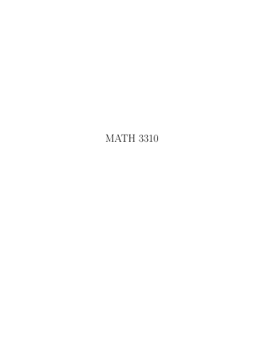 First page of Basic Real Analysis