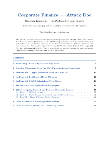 First page of Corporate Finance