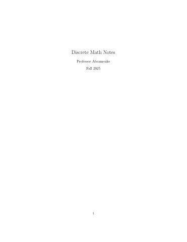First page of Discrete Math