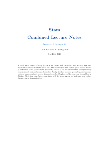 First page of Statistics